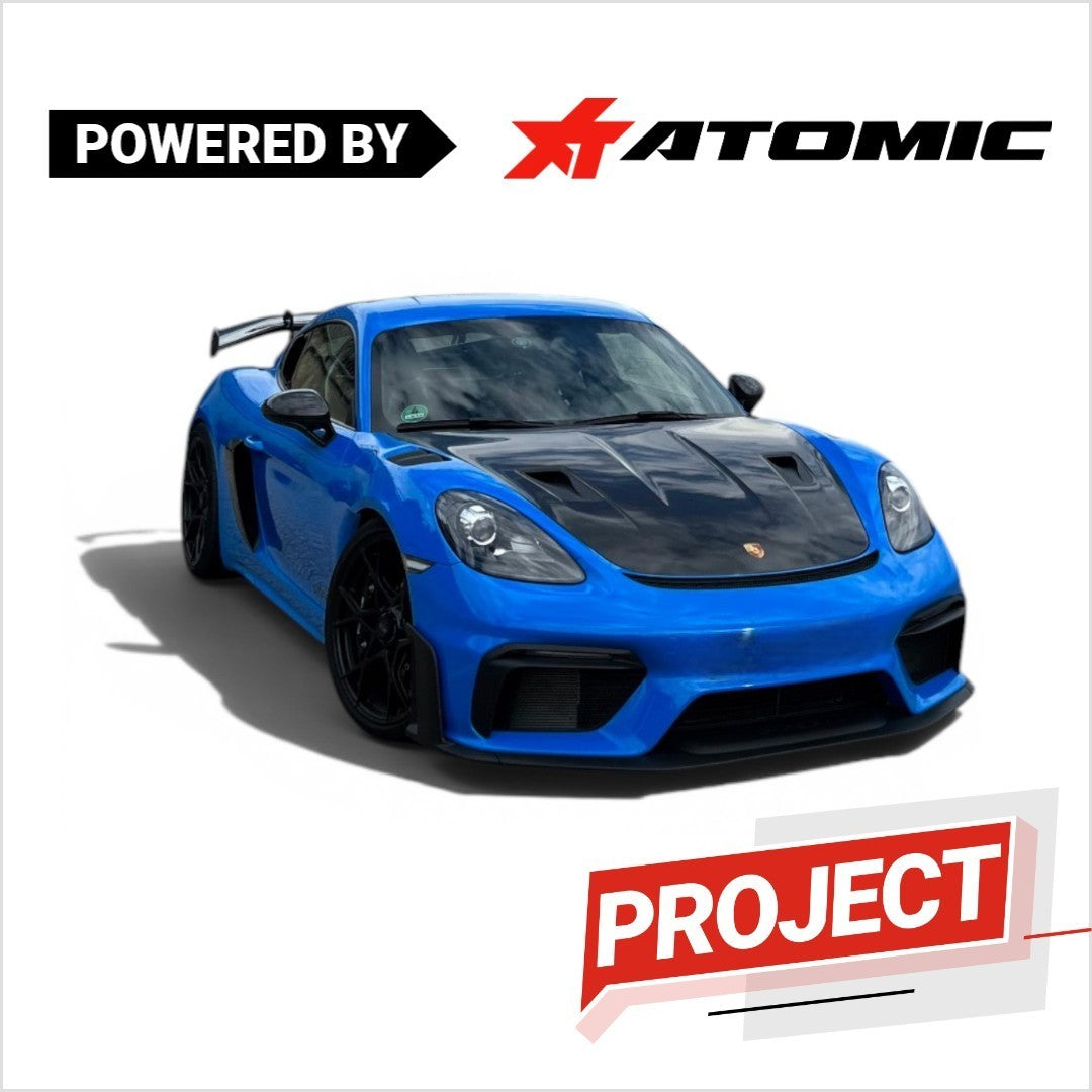 Blue Porsche 718 Cayman GT4 RS: Pure Motorsport Kinematics