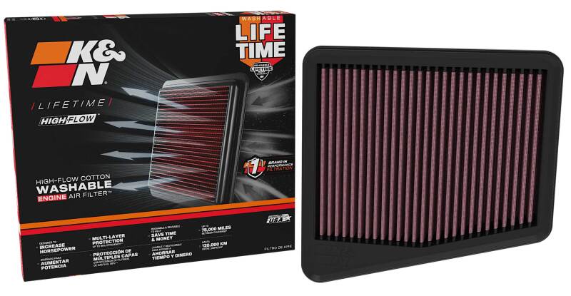K&N Replacement Air Filter Kia Stin ger L4-2.5L F/I Turbo 2022
