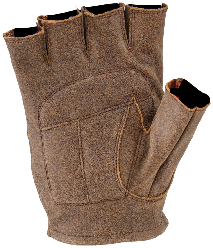 Kuryakyn Leather By River Road Buster Vintage Shorty Gloves Black - 2XL