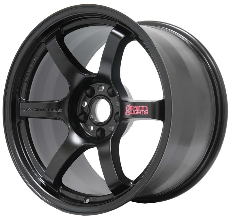 Gram Lights 57DR 17x9.0 +22 5x114.3 Semi Gloss Black Wheel