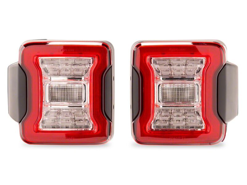 Raxiom 07-18 Jeep Wrangler JK LED Tail Lights- Clear Housing- Clear Lens