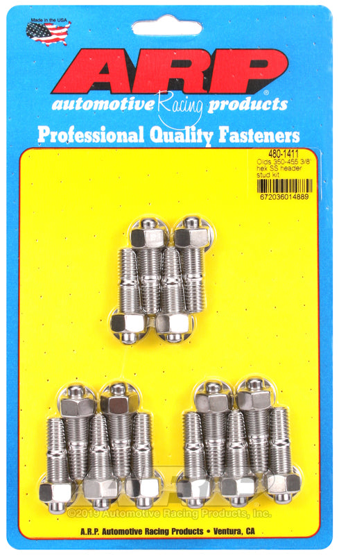 ARP Olds 350-455 3/8in hex SS header stud kit