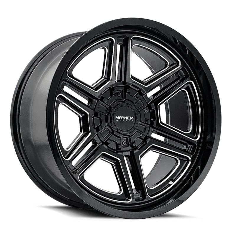 Mayhem 8117 Hermosa 20x10 / 5x127 BP/ -25mm Offset / 87mm Hub Black/Milled Wheel