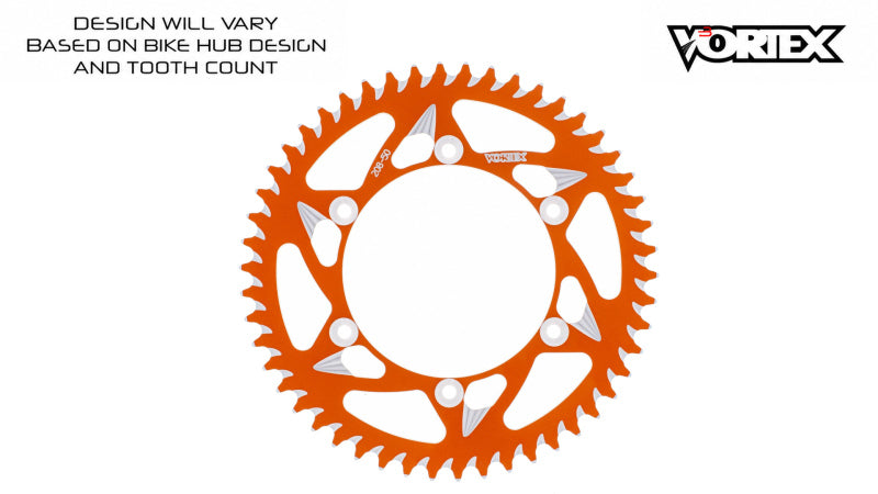 Vortex Racing 48 Tooth 520 Rear Sprocket - Orange