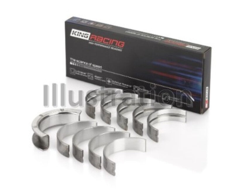 King Engine Bearings Chevy 400ci 6.6L V8 Std Size 3/4 Groove Bi-Metal Performance Main Bearing Set