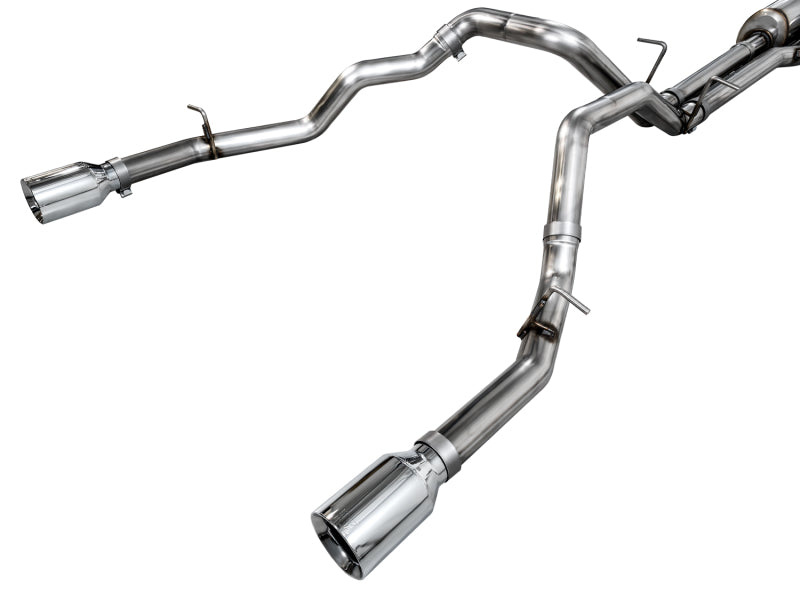 AWE 25+ RAM 1500 3.0TT 0FG Catback Touring Exhaust - Chrome Silver Tips