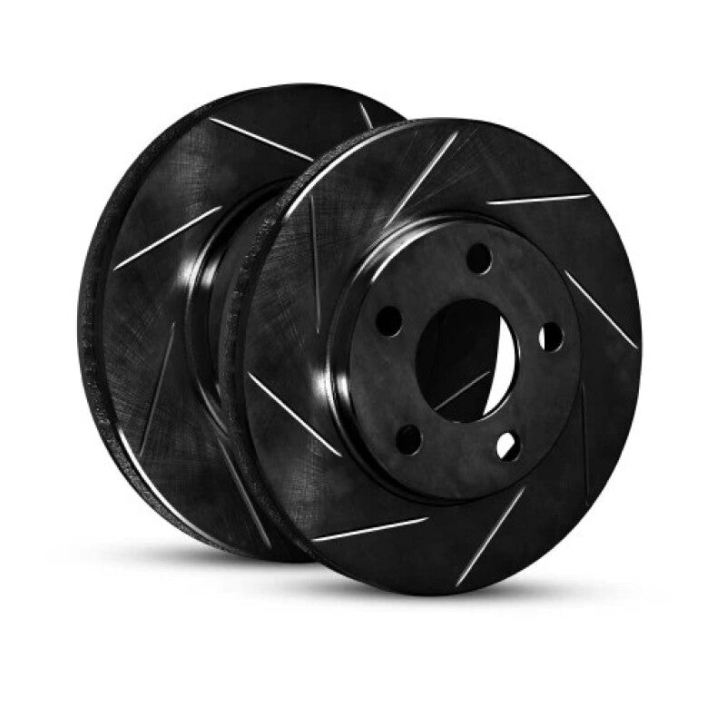 R1 19-21 Subaru Forester Front Left Slotted Black Brake Rotor