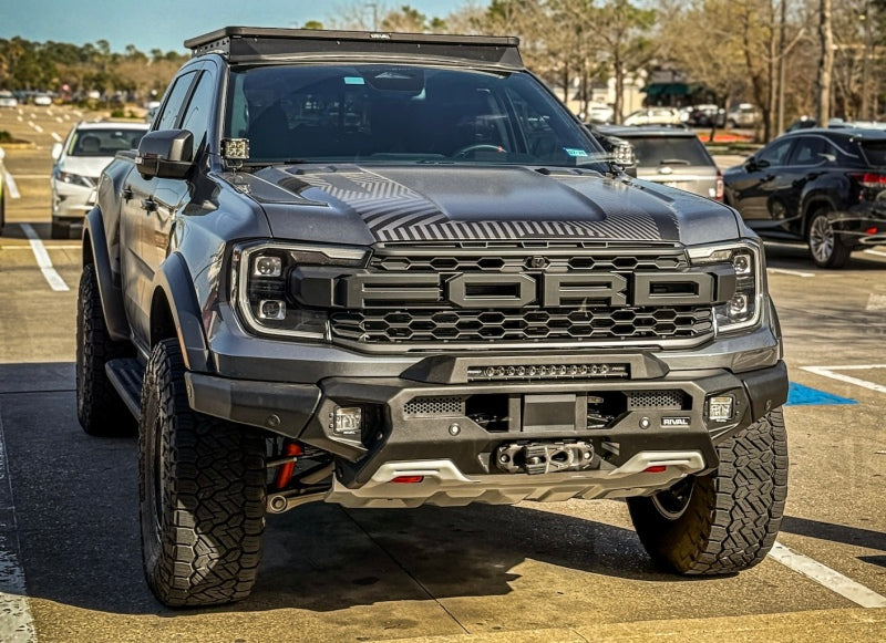 RIVAL 24-26 Ford Ranger Raptor Front Aluminum Bumper w/Winch Mount and Recovery Points