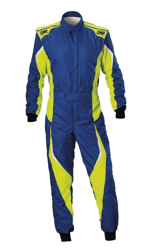 OMP TECNICA EVO OVERALL FIA 8856-2018 NAVY BLUE / GREY / CYAN SZ 44 FIA 8856-2018 + SFI