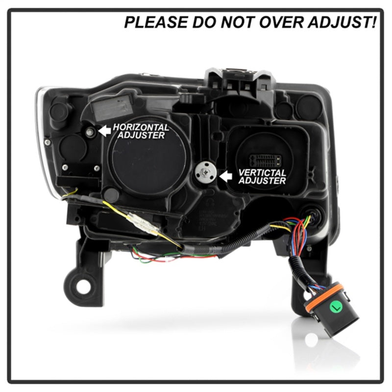 Spyder 14-21 Jeep Grand Cherokee High-Power LED Headlights - Black (PRO-YD-JGC14HIDAP-SBGR-BK)