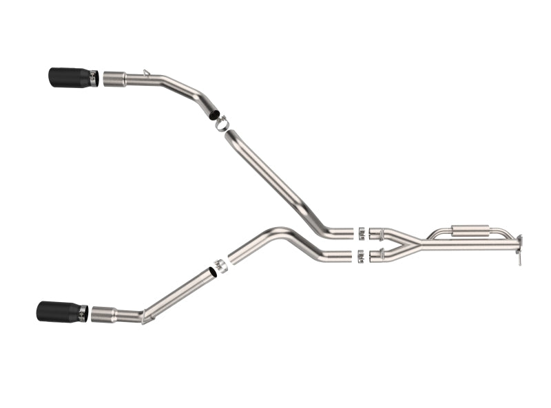 aFe Vulcan Series Cat-Back Exhaust System RAM 1500 2025 V6-3.0L (tt)- Black Tips
