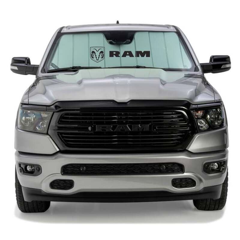 Covercraft 19-24 PU Ram 2500/3500 No Sensor Std RVM UVS100 Custom Sunscreen with Ram Horizontal logo