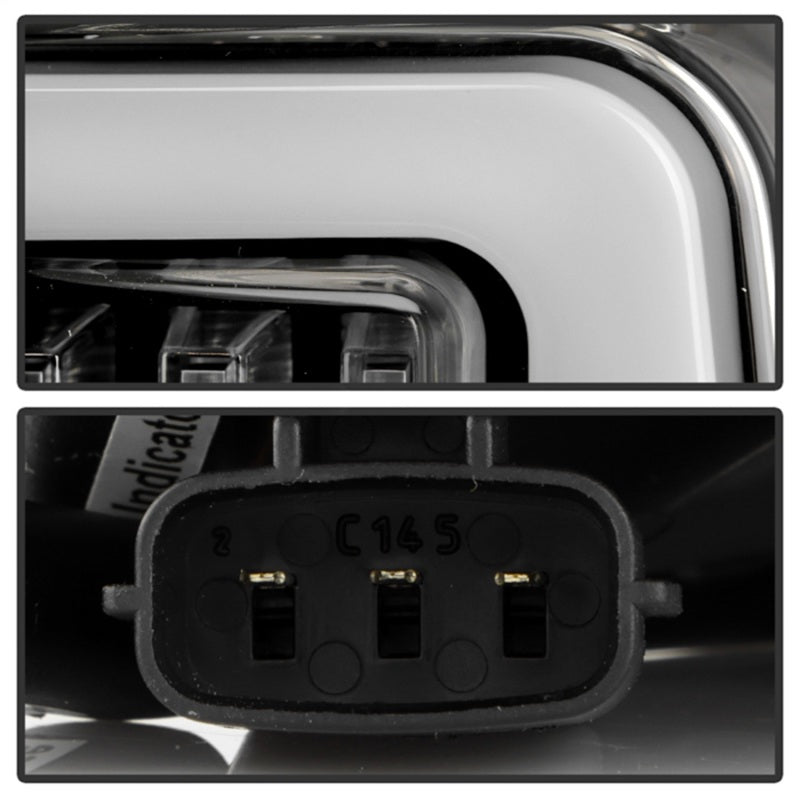 Spyder 05-21 Nissan Frontier Clear Light Bar LED Tail Lights - Black (ALT-YD-NF05AP-GR-LED-BK)