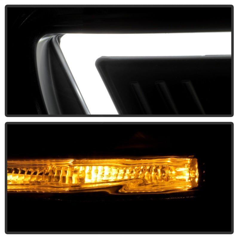 Spyder 08-17 Mitsubishi Lancer EVO 10 Projector Headlights - Black (PRO-YD-ML08V2HIDSI-SEQ-BK)