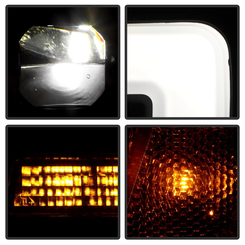 Spyder Apex 05-08 Nissan Frontier High-Power LED Module Headlights - Black (PRO-YD-NF05AP-SEQGR-BK)