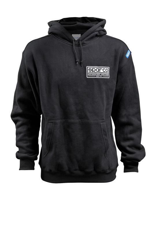 Sparco Sweatshirt Hooded Heritage Blk Me