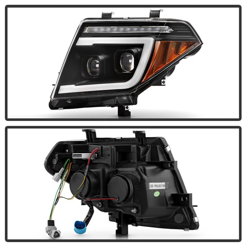 Spyder Apex 05-08 Nissan Frontier High-Power LED Module Headlights - Black (PRO-YD-NF05AP-SEQGR-BK)
