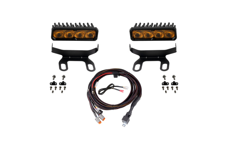 Diode Dynamics 2013-2018 Ram 1500 Ram Standard SS6 Max LED Kit Yellow Fog 3000K