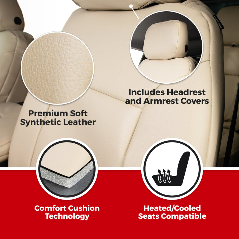 Covercraft 2025 Ford Explorer Leatherette Custom Front Row Seat Covers - Black
