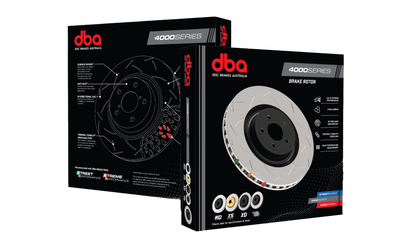 DBA 93-98 Toyota Supra (Non-Turbo Model 2JZGE) Rear Cross Drilled/Slotted 4000 XS Series Rotor