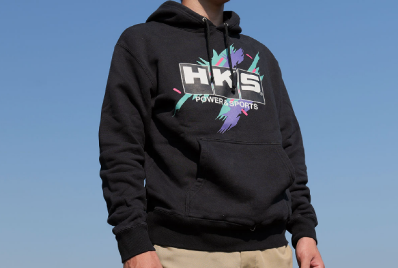 HKS HOODIE SUPER RACING BLACK XXL