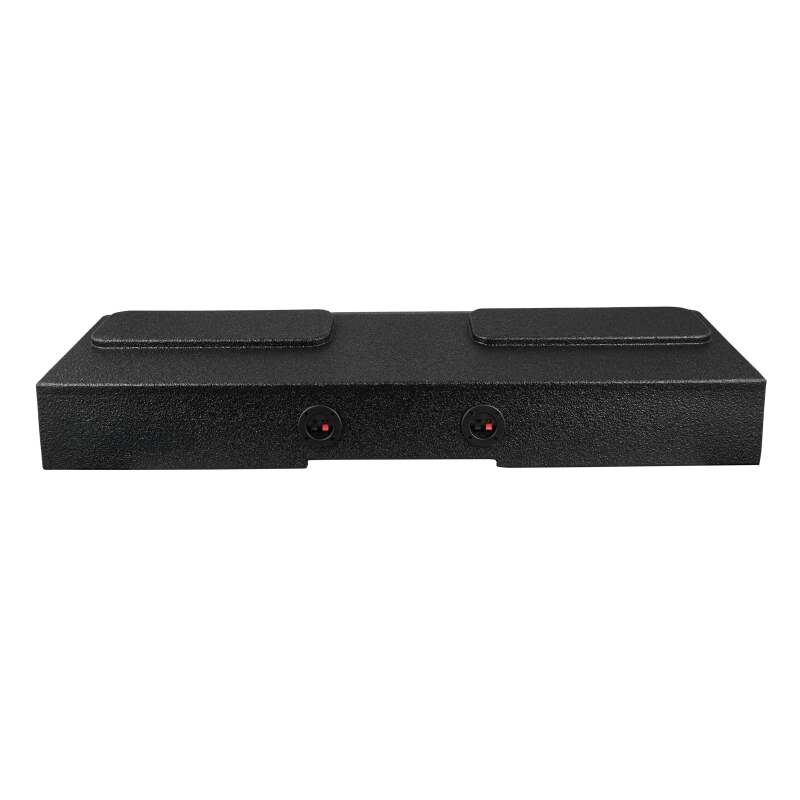 DS18 4 x 8in Forward Firing Underseat Ported Box Subwoofer Enclosure Black Spray Liner Paint Finish
