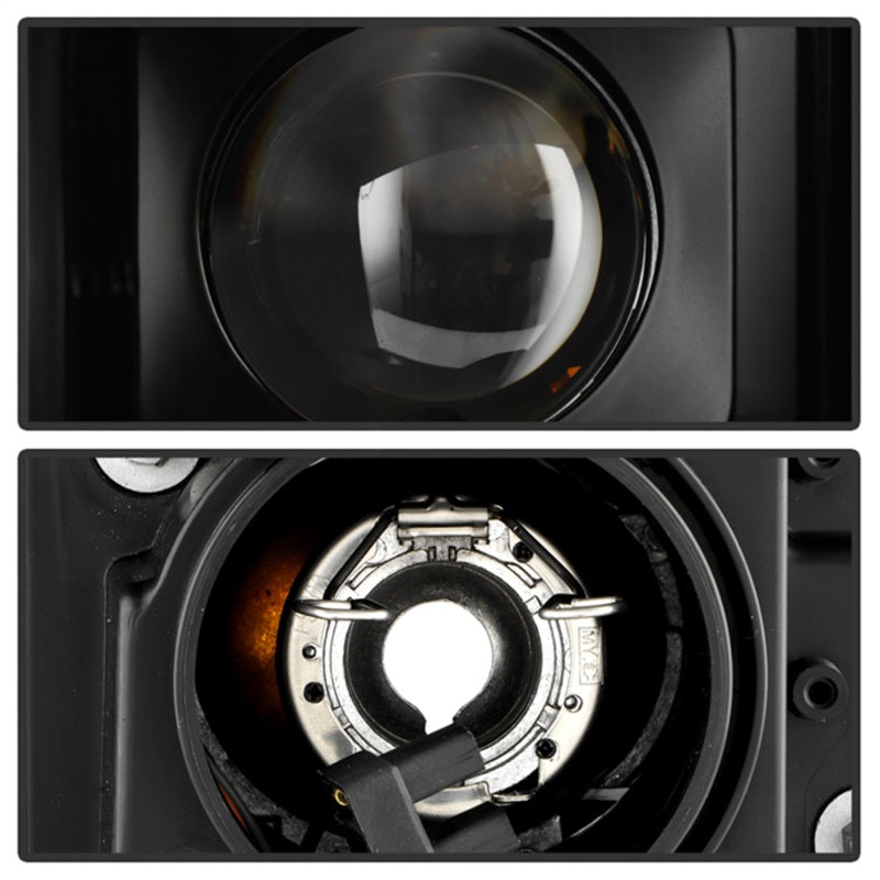 Spyder 15-20 GMC Yukon Halogen Model Only Projector Headlights - Black (PRO-YD-GY15HALSI-SBSEQ-BK)