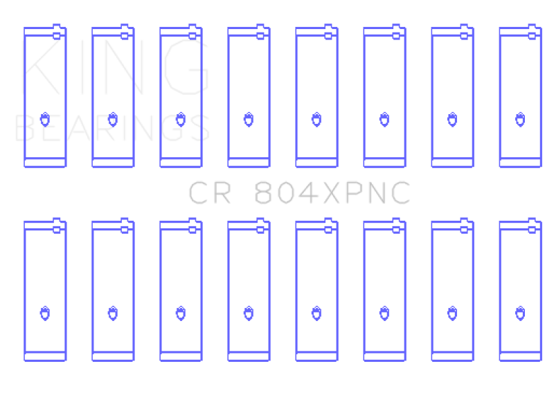 King Engine Bearings Ford 260CI / 289CI / 302CI 5.0L Windsor Coated Performance Rod Bearing Set