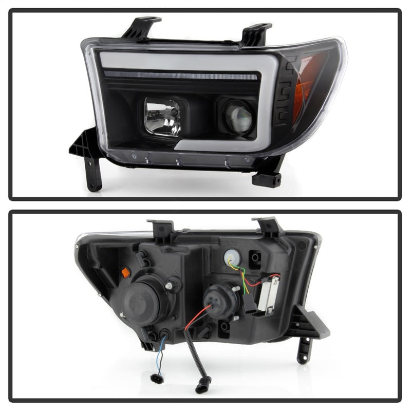 Spyder 07-09 Toyota Tundra Projector Headlights - Black (PRO-YD-TTU07V3PL-SEQ-BK)