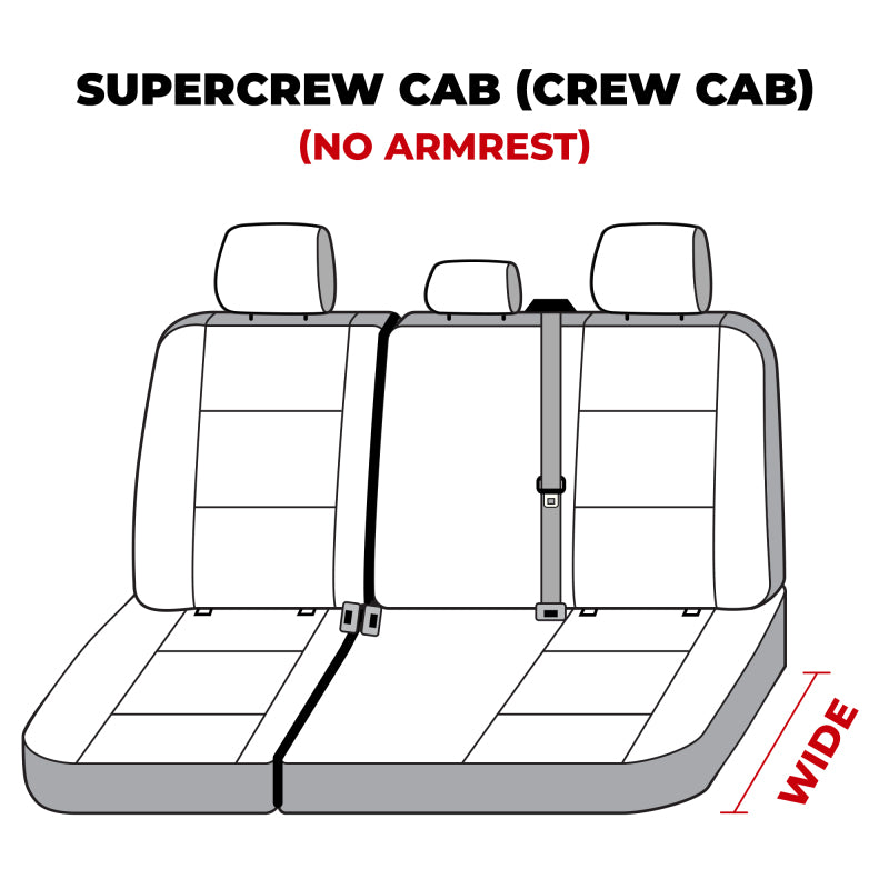 Covercraft 19-25 Ford F250 F350 F450 Carhartt Super Dux SeatSaver Second Row Custom Seat Cvr-Gravel