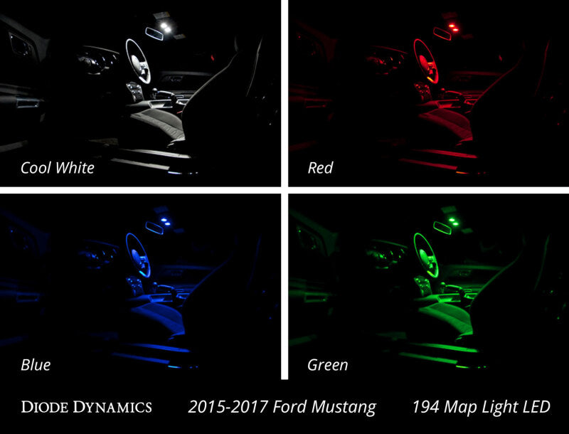 Diode Dynamics Mustang Interior Light Kit 15-17 Mustang Stage 2 - Green