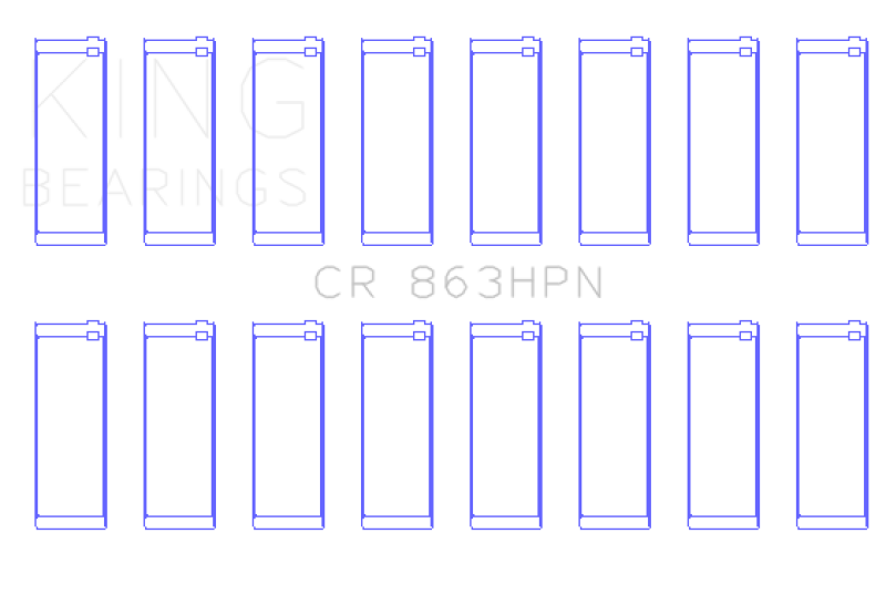 King Engine Bearings Chrysler 361/383 (Size STD) Performance Rod Bearing Set