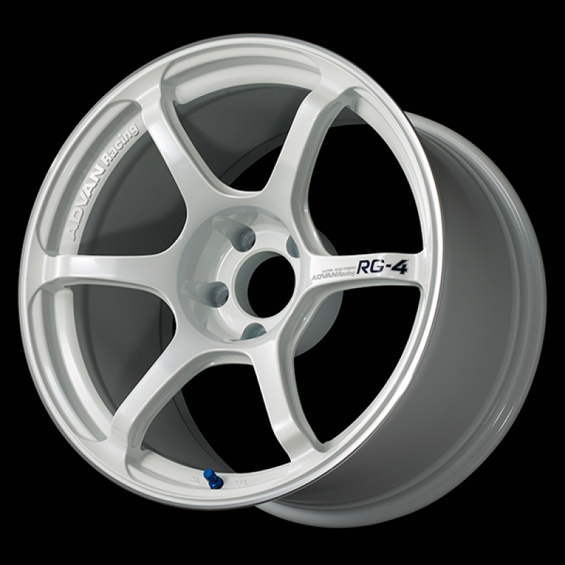 Advan RG-4 17x7.5 / +38 Offset / 4x100 / 63mm Bore / Racing White Metallic and Ring
