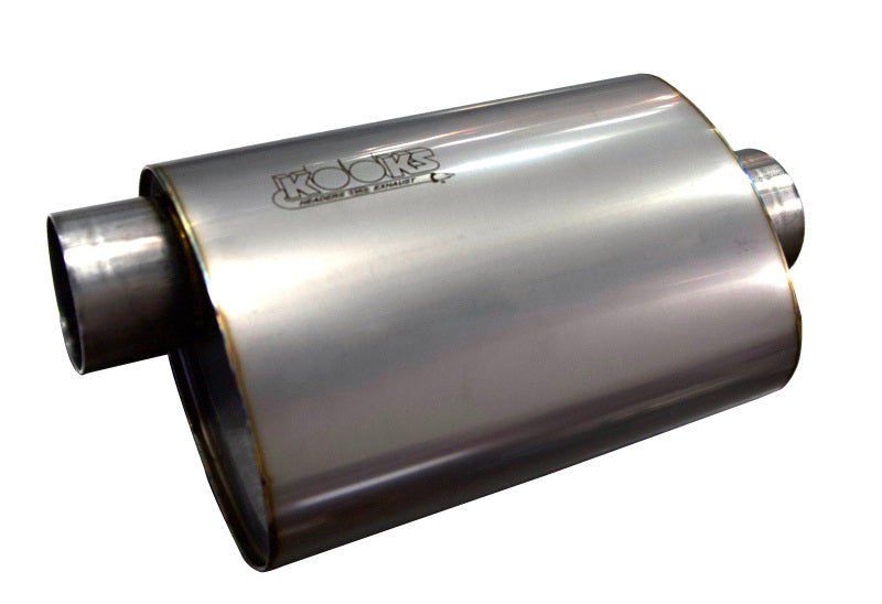 Kooks 3in Oval Center/Offset Muffler 12in Long Body Stainless Steel