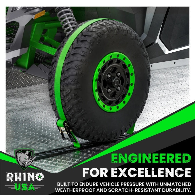 Rhino USA 8Ft E-Track Tie-Down Rails, Silver (4 Pack)