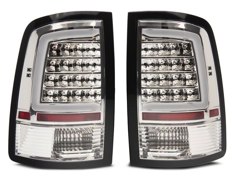 Raxiom 09-18 Dodge RAM 1500 Axial Series LED Tail Lights- Chrome Housing- Clear Lens