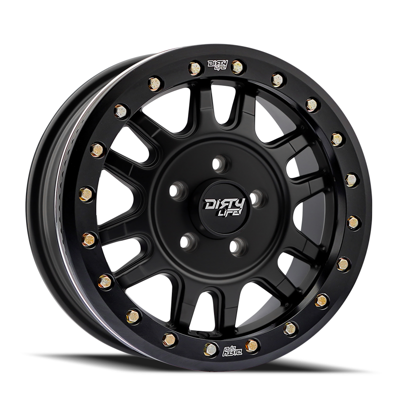Dirty Life 9309R Canyon Pro 15x7 5x114.3 38mm Offset/ 77mm Hub Matte Black - Beadlock