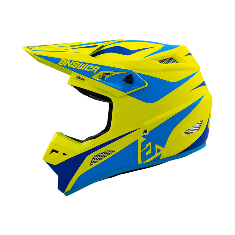Answer 26 AR1 Mototown Helmet Matte Hyper Acid/Cyan/Dark Blue - Small