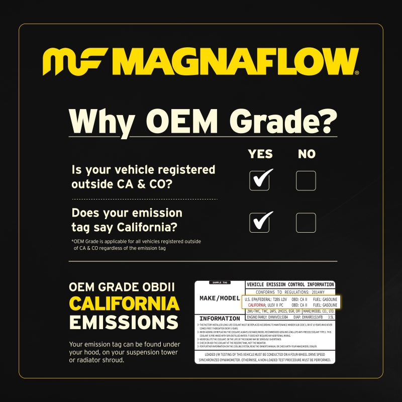MagnaFlow Direct Fit Catalytic Converter OEM 15-17 NX200t L4 Underbody
