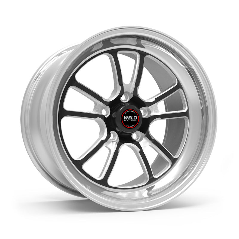 Weld S70 RT-S 18x9in / 5x120.65 BP / 5.6in. BS - Black Center - Polished Shell Wheel