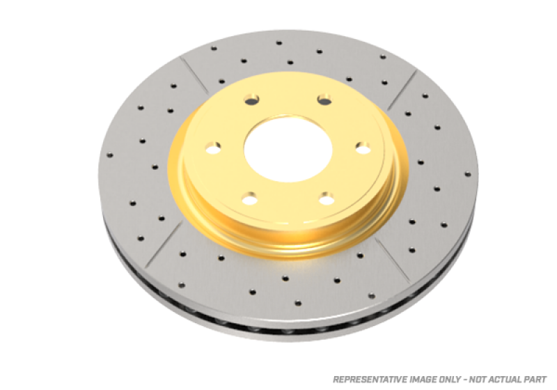 DBA 99-04 Land Rover Discovery Series II Front Street Series Drilled & Slotted Rotor w/Gold Hat