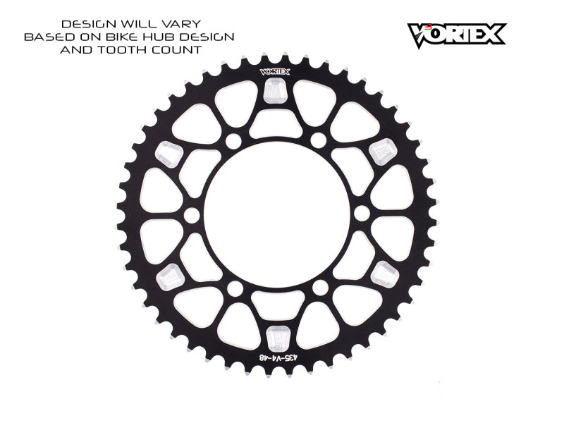 Vortex Racing V4 47 Tooth 530 Rear Sprocket - Black