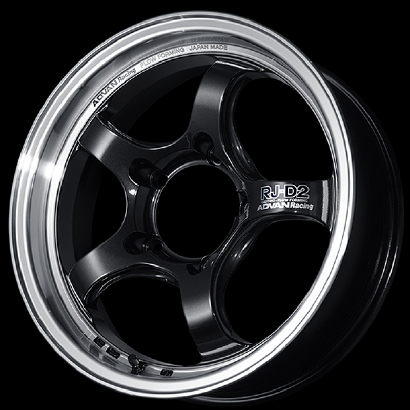 Advan RG-D2 16x5.5 / +42 Offset / 4x100 / 63mm Bore / Machining and Black Gunmetallic