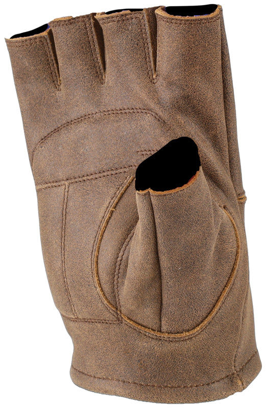 Kuryakyn Leather By River Road Buster Vintage Shorty Gloves Black - 3XL