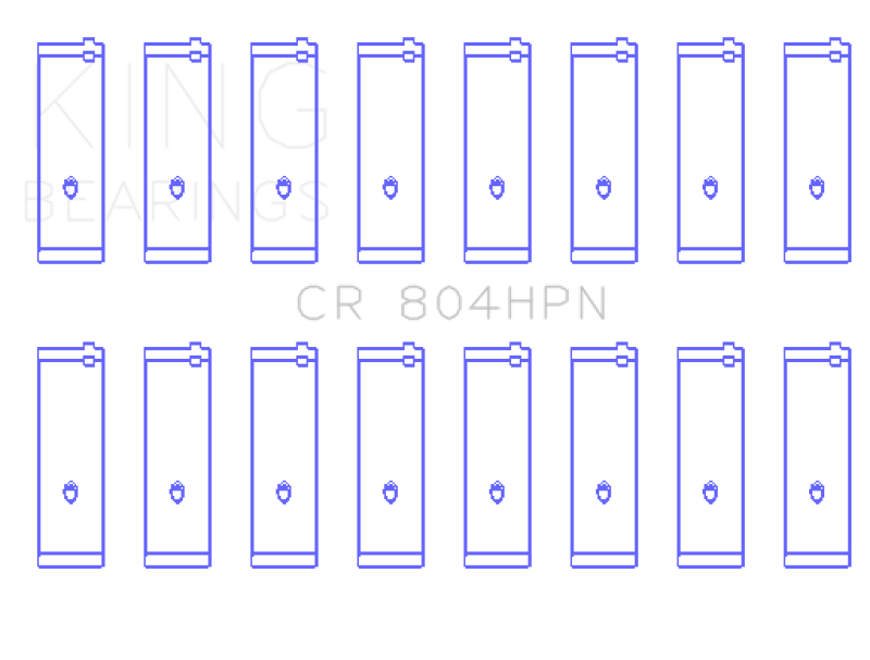 King Engine Bearings Ford 260ci / 289ci / 302 5.0L Windsor Connecting Rod Bearing (Set of 8)