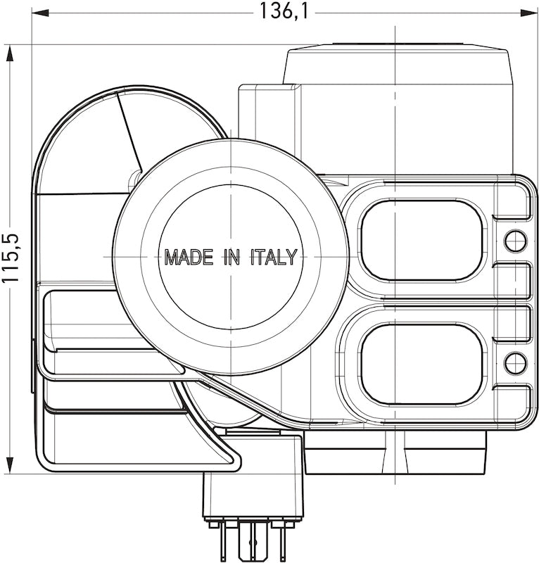 Hella Compressed Air Trumpet Horn 12V