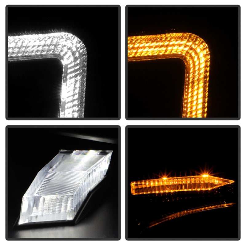 Spyder 15-20 GMC Yukon Halogen Model Only Projector Headlights - Black (PRO-YD-GY15HALSI-SBSEQ-BK)