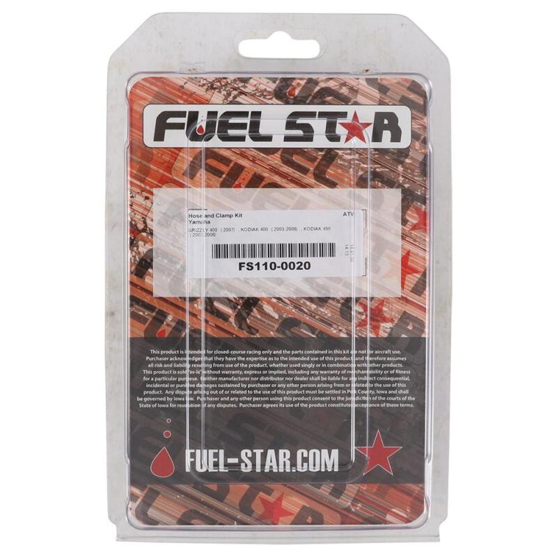 All Balls Racing 03-06 YFM 400 FA Kodiak 4x4/2007 YFM 400 FG Grizzly IRS 4x4 Hose & Clamp Kit