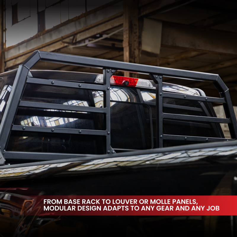 Gen-Y 19+ Dodge Ram 2500/3500 Defender 2 Outer Louver Panel for Headache Rack - Black