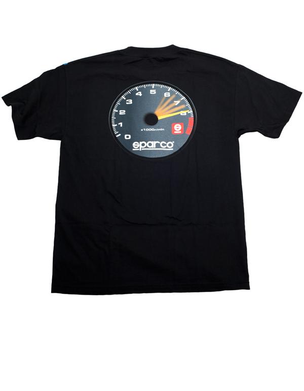 Sparco T-Shirt Tach Blk Med
